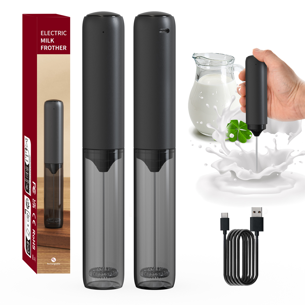 Electric Milk Frother Handheld - Agitateur puissant de cuisine, mousseur à