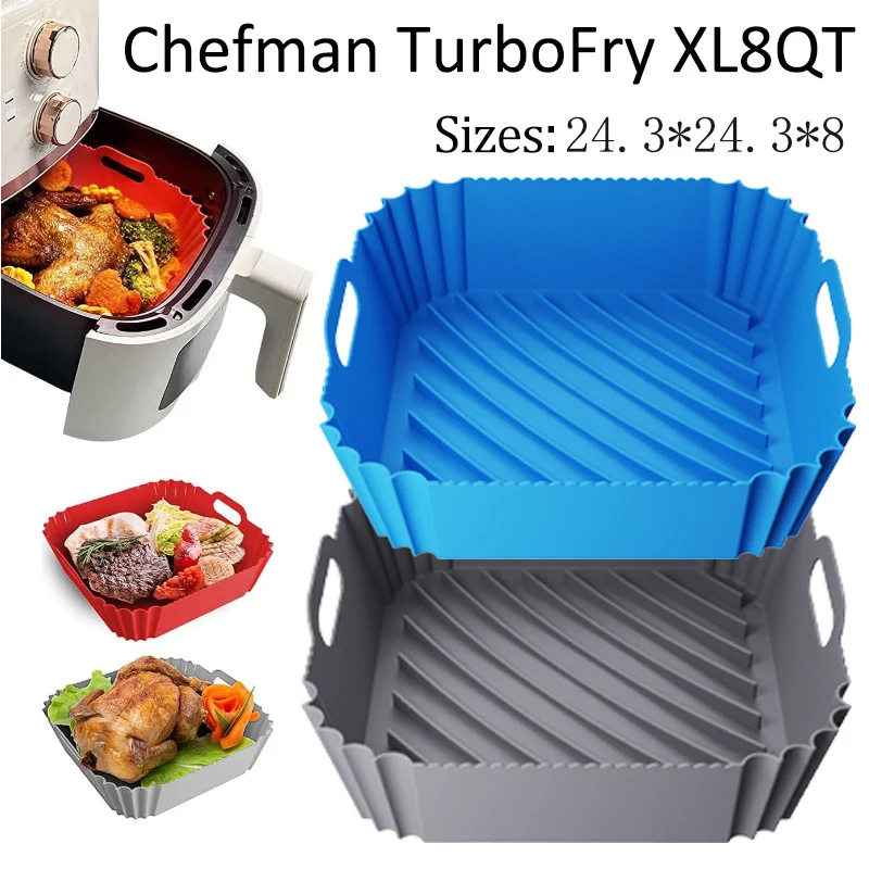 Air Fryer Silicone Pot Liner - Grand panier en Silicone pour friteuse