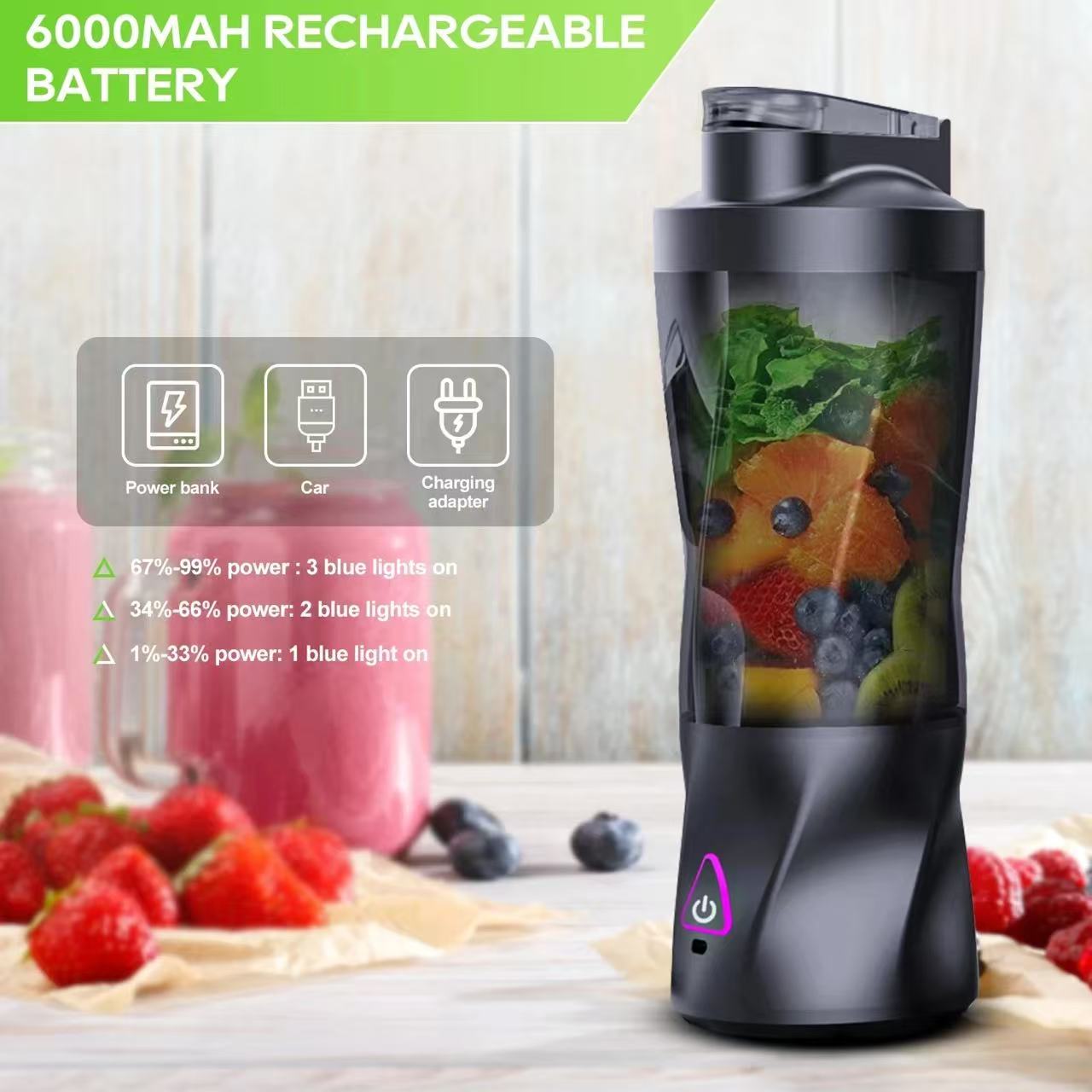 Portable Blender Usb Rechargeable - Mixeur Électrique Portable 700ML Rechargeable USB