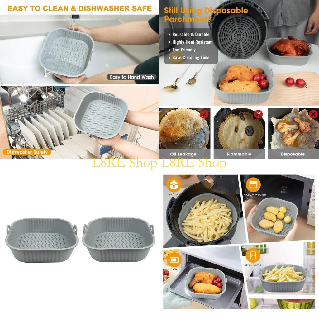 Air Fryer Silicone Pot Liner - Pack L8re 2 doublures en silicone