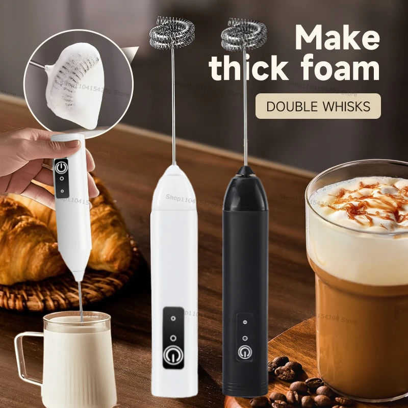 Electric Milk Frother Handheld - Mousseurs à lait sans fil mélangeur