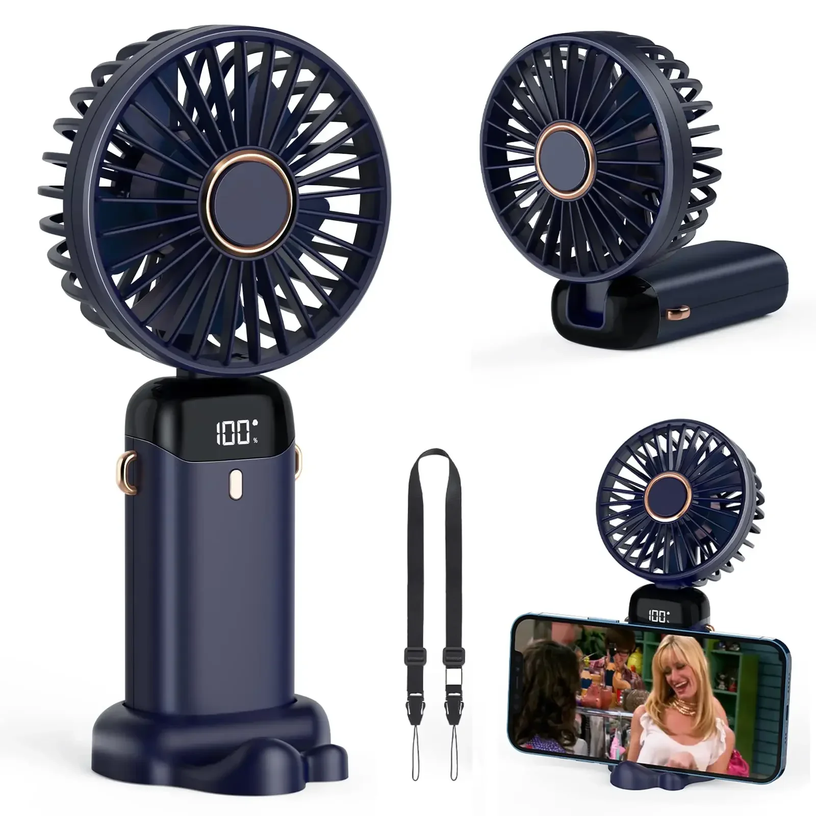 Portable Blender Usb Rechargeable - 5000mAh Mini ventilateur portatif sans fil