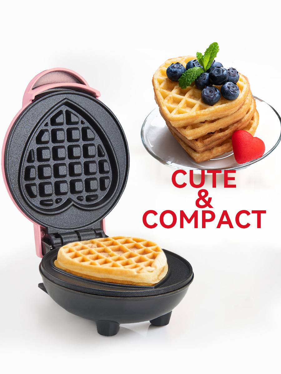 Mini Waffle Maker Machine - Mini gaufrier électrique en acier inoxydable