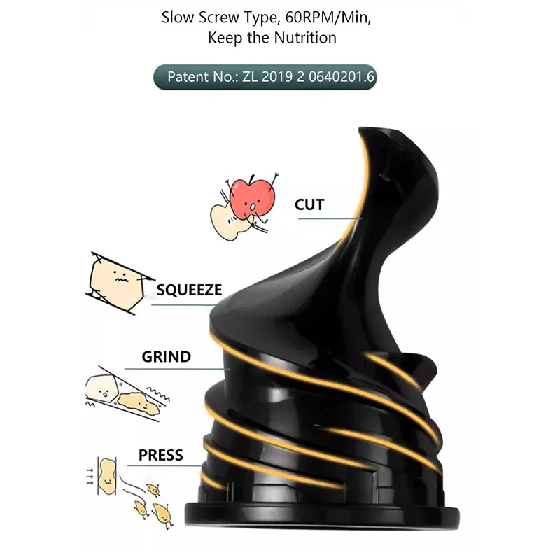 Extracteur de jus lent électri - Electric Slow Juicer Cold Press avis et prix