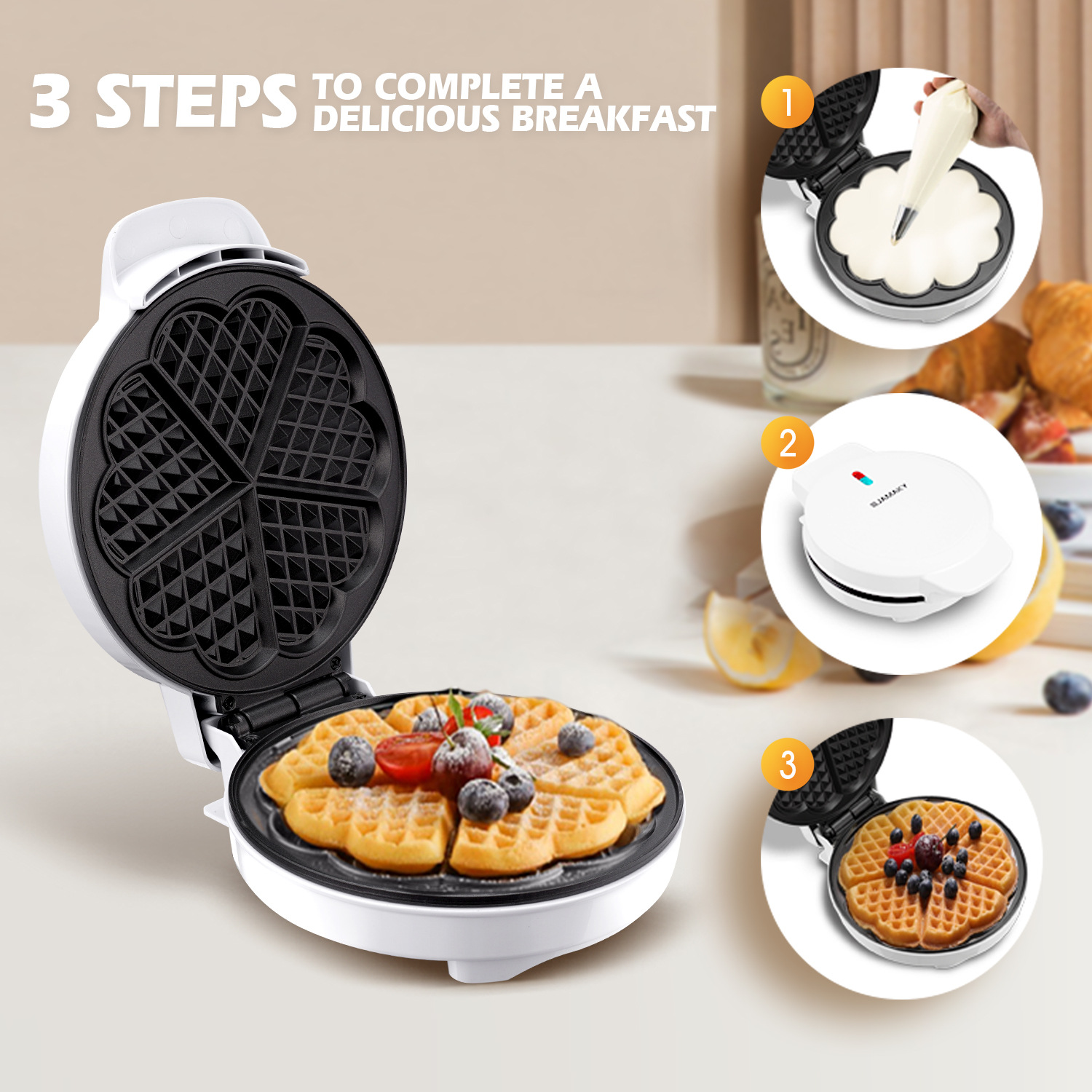 Moules à gaufres électriques p - Mini Waffle Maker Machine avis et prix