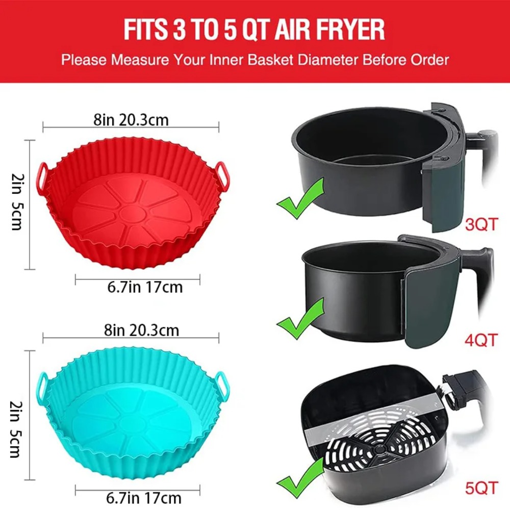 Panier en silicone réutilisabl - Air Fryer Silicone Pot Liner avis et prix