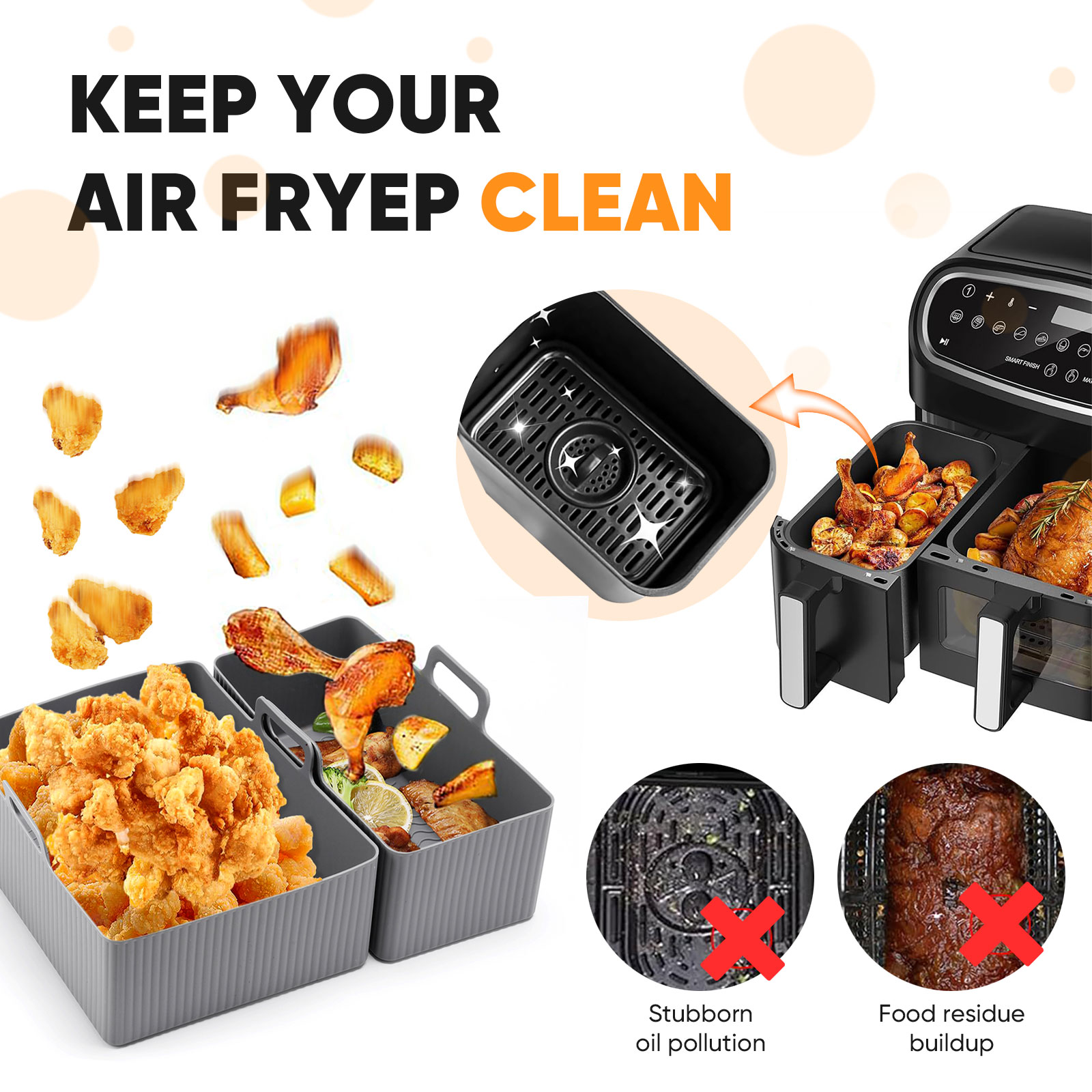 Tapis de friteuse à Air en Sil - Air Fryer Silicone Pot Liner avis et prix